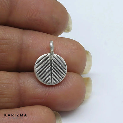 925 Real Silver handmade Oxidized Leaf design Pendant for Women & Girl's