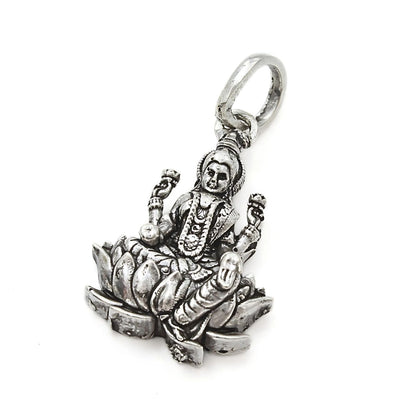 925 Real Sterling Silver Goddess Lakshmi Pendant