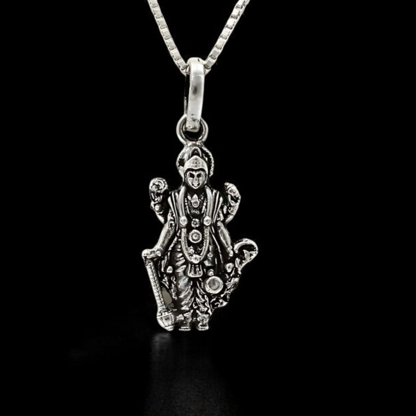 925 Real Sterling Silver Lord Vishnu Pendant