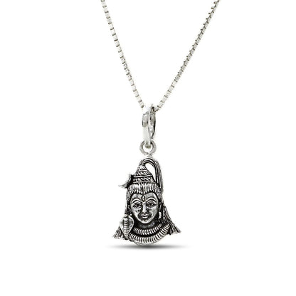 925 Real Sterling Silver Lord Shiva Pendant