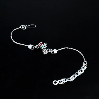 Real Silver Bracelet gifting Om Rakhi 6"