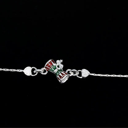 Real Silver Bracelet gifting Om Rakhi 6"