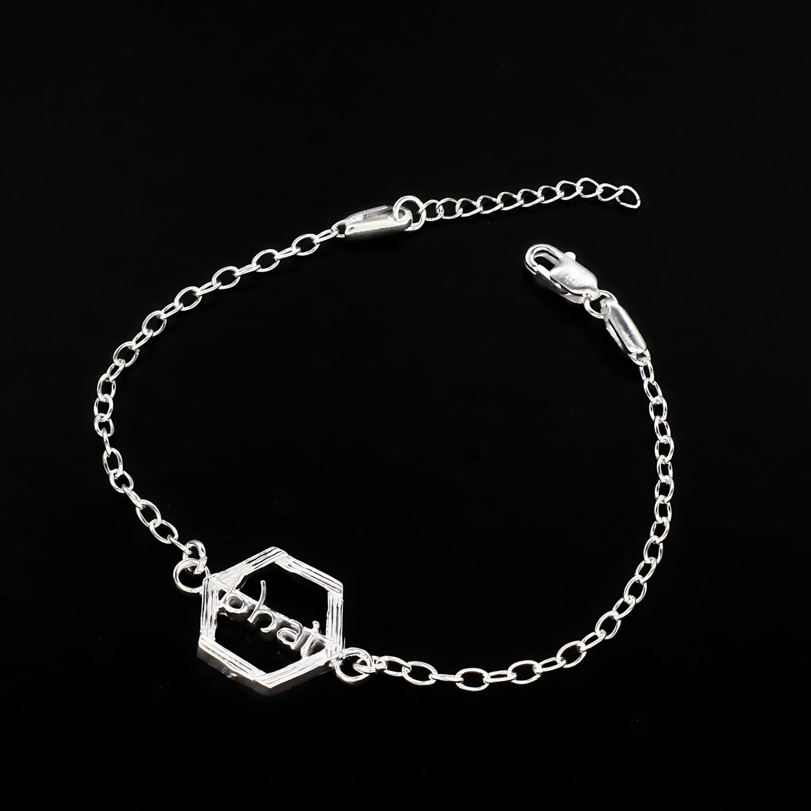 Real Silver Bracelet cable chain style Bhai Rakhi 8