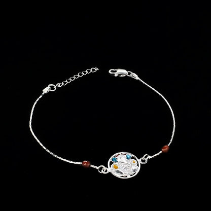 Real Silver Bracelet gifting Ganesha Rakhi 8"