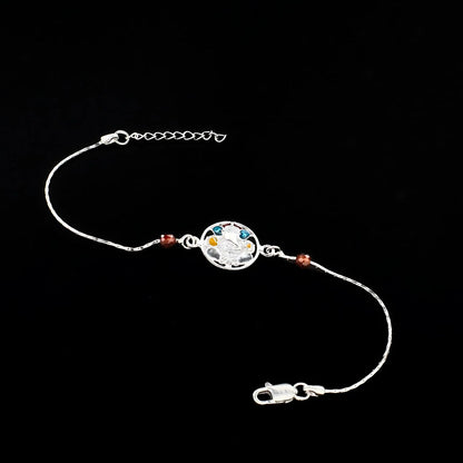 Real Silver Bracelet gifting Ganesha Rakhi 8"