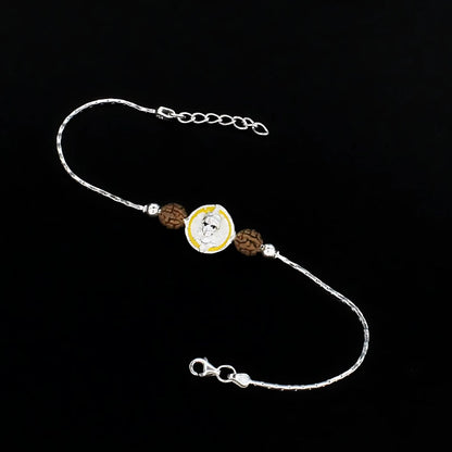 925 Real Silver Bracelet for Raksha Bandhan 7.7"