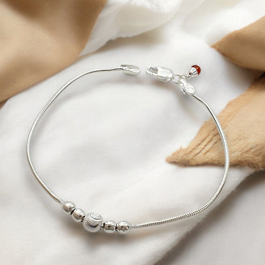 Real Silver Bracelet gifting Rakhi 8.3"