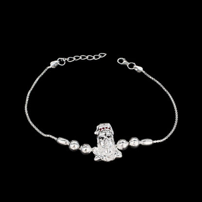 925 Real Silver Bracelet Shiva Rakhi 7.5"