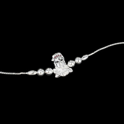925 Real Silver Bracelet Shiva Rakhi 7.5"