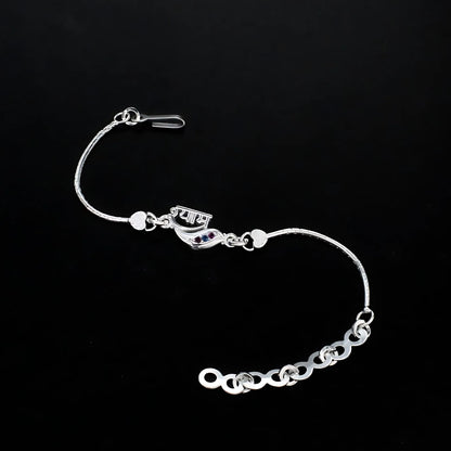 Real Silver Bracelet amazing CZ श्याम Rakhi 6"