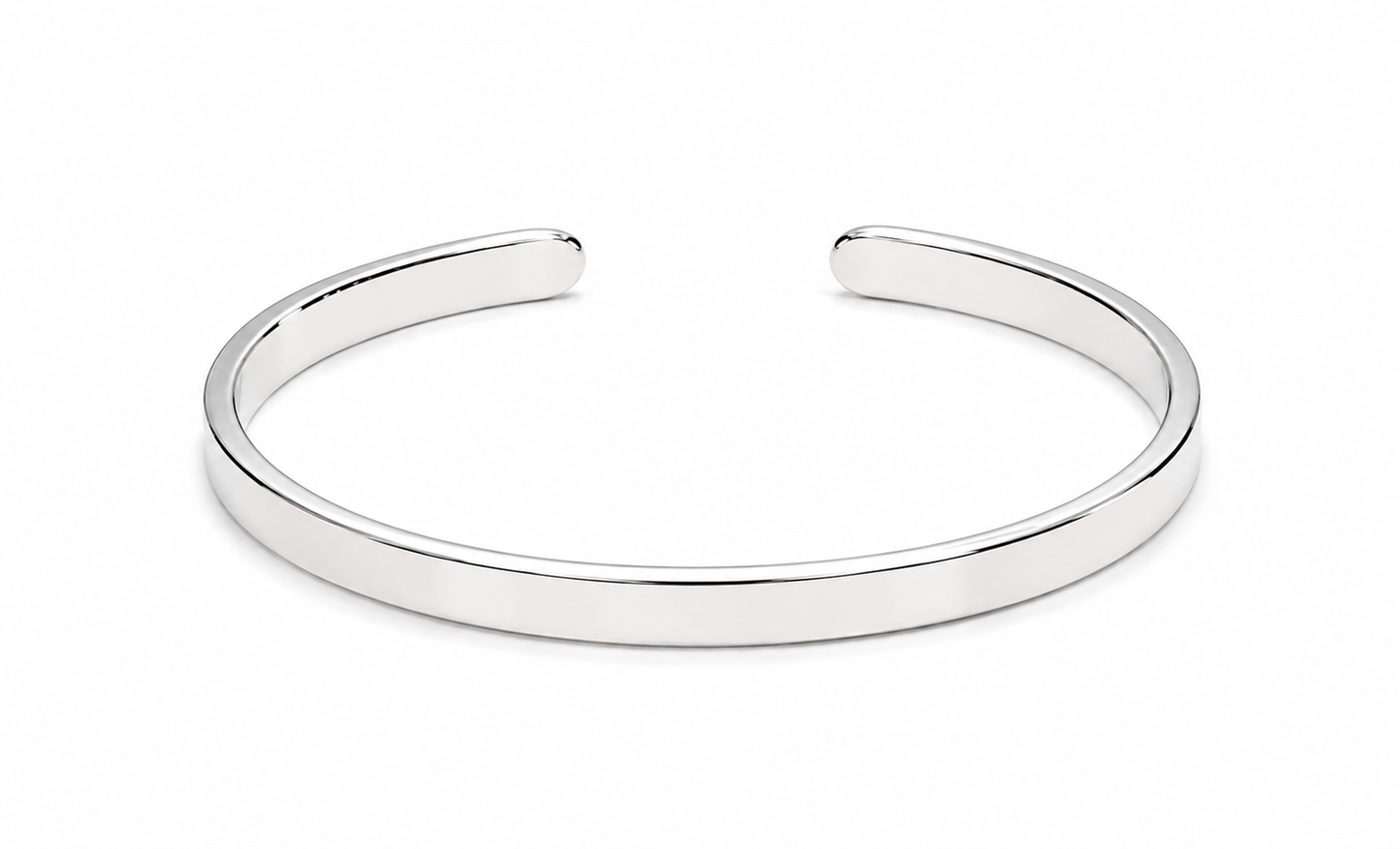 Sterling Silver Unisex silver open cuff bracelet bangle