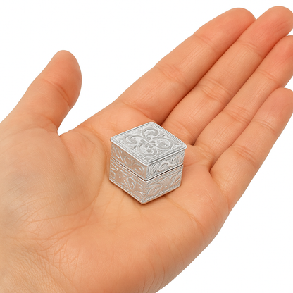 Pure Silver Dibbi for Lal Kitab & Astrology Remedies Sqaure shape