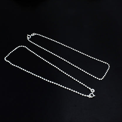 10.3 Inch Real 925 Silver Ball Link Anklet Payal for Women – Simple & Elegant