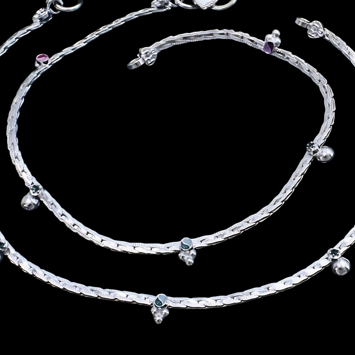 Real Silver Flat Chain Anklet for Women -  Daily Wear Payal