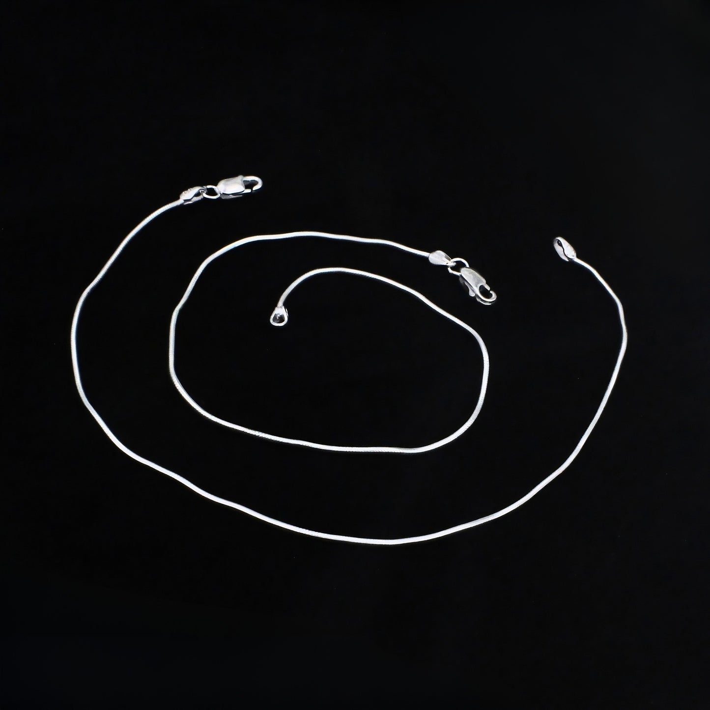 Real Silver Snake Chain Payal Anklet - Elegant Foot Jewelry