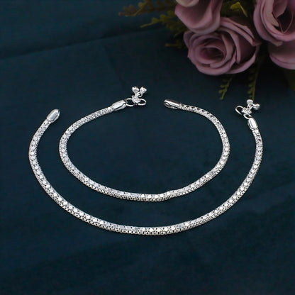 Real Silver Chandi Ki Jhanjhar Anklet for women 10.3 in