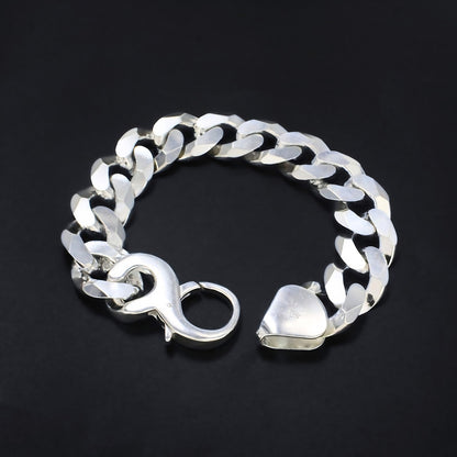 925 Sterling Silver Heavy Cuban Link Men's Bracelet