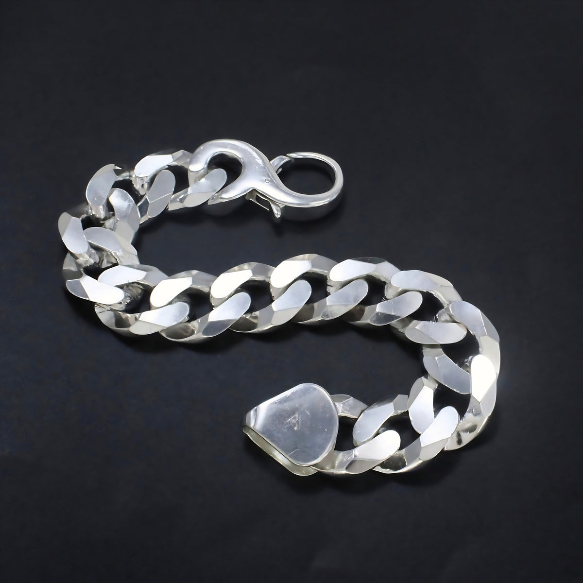 925 Sterling Silver Heavy Cuban Link Men's Bracelet