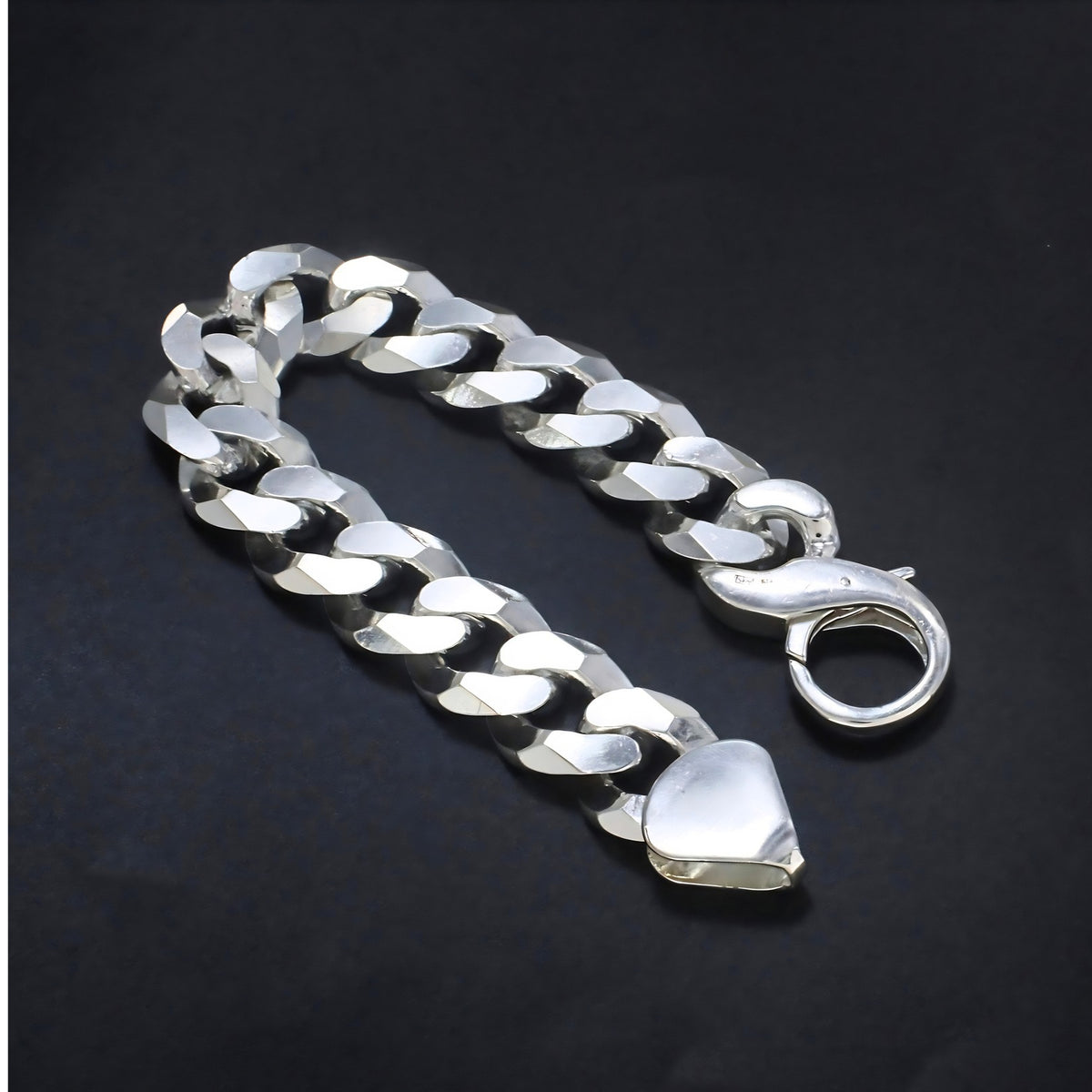 925 Sterling Silver Heavy Cuban Link Men's Bracelet