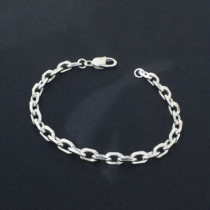 Men's Everyday Sterling Silver Cable Bracelet – 925 Silver