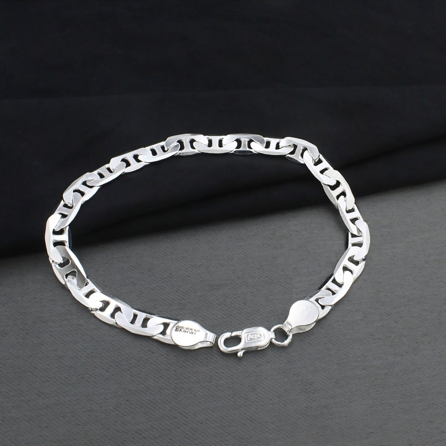 925 Sterling Silver Bold Mariner Link Chain Bracelet