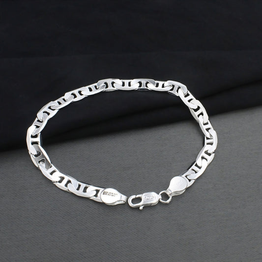 925 Sterling Silver Bold Mariner Link Chain Bracelet