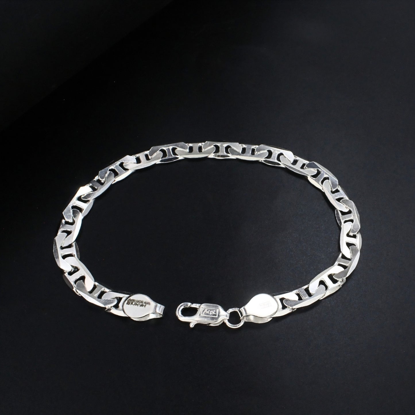 925 Sterling Silver Bold Mariner Link Chain Bracelet