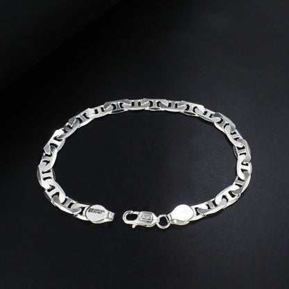 925 Sterling Silver Bold Mariner Link Chain Bracelet