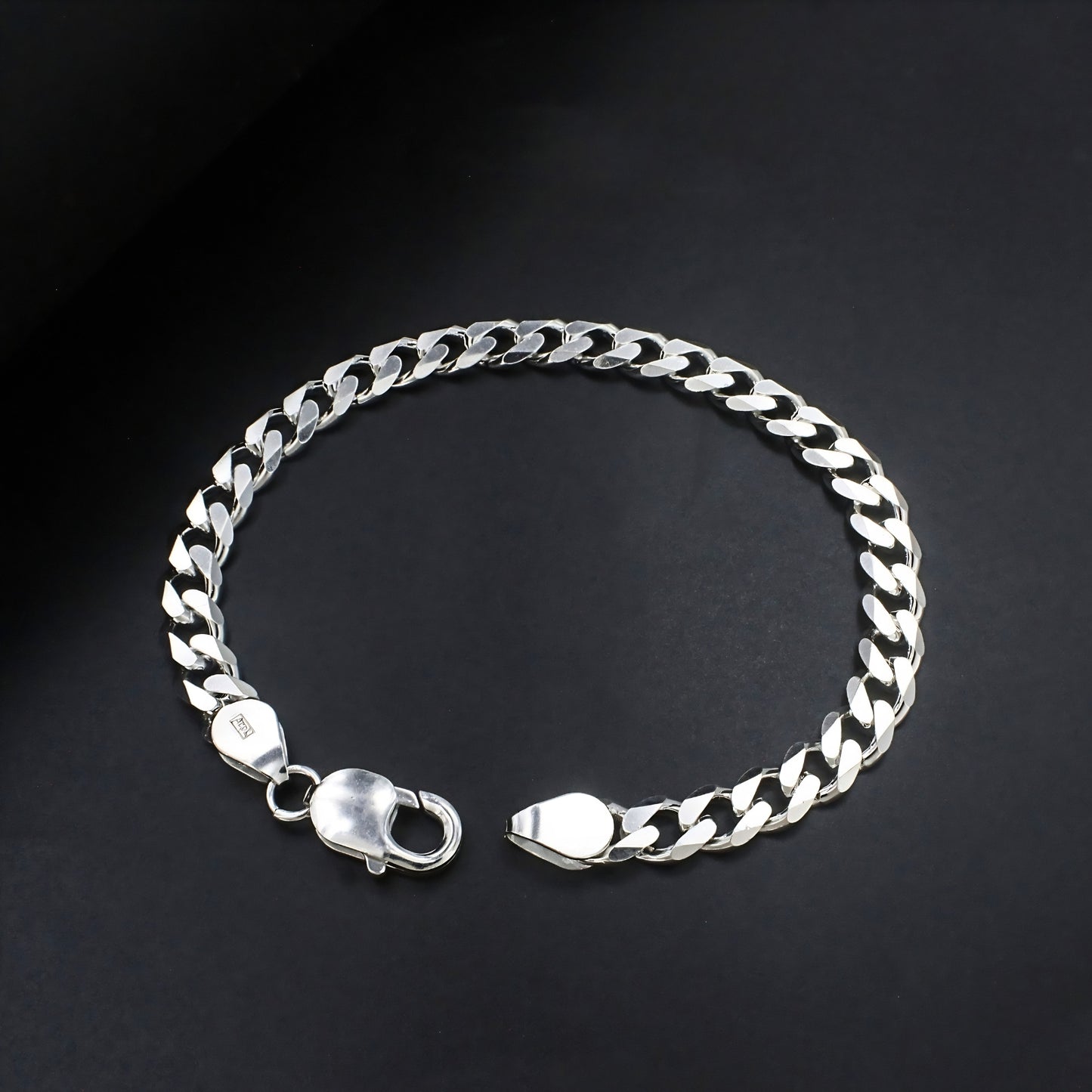 Classic 925 Sterling Silver Curb Link Chain Bracelet