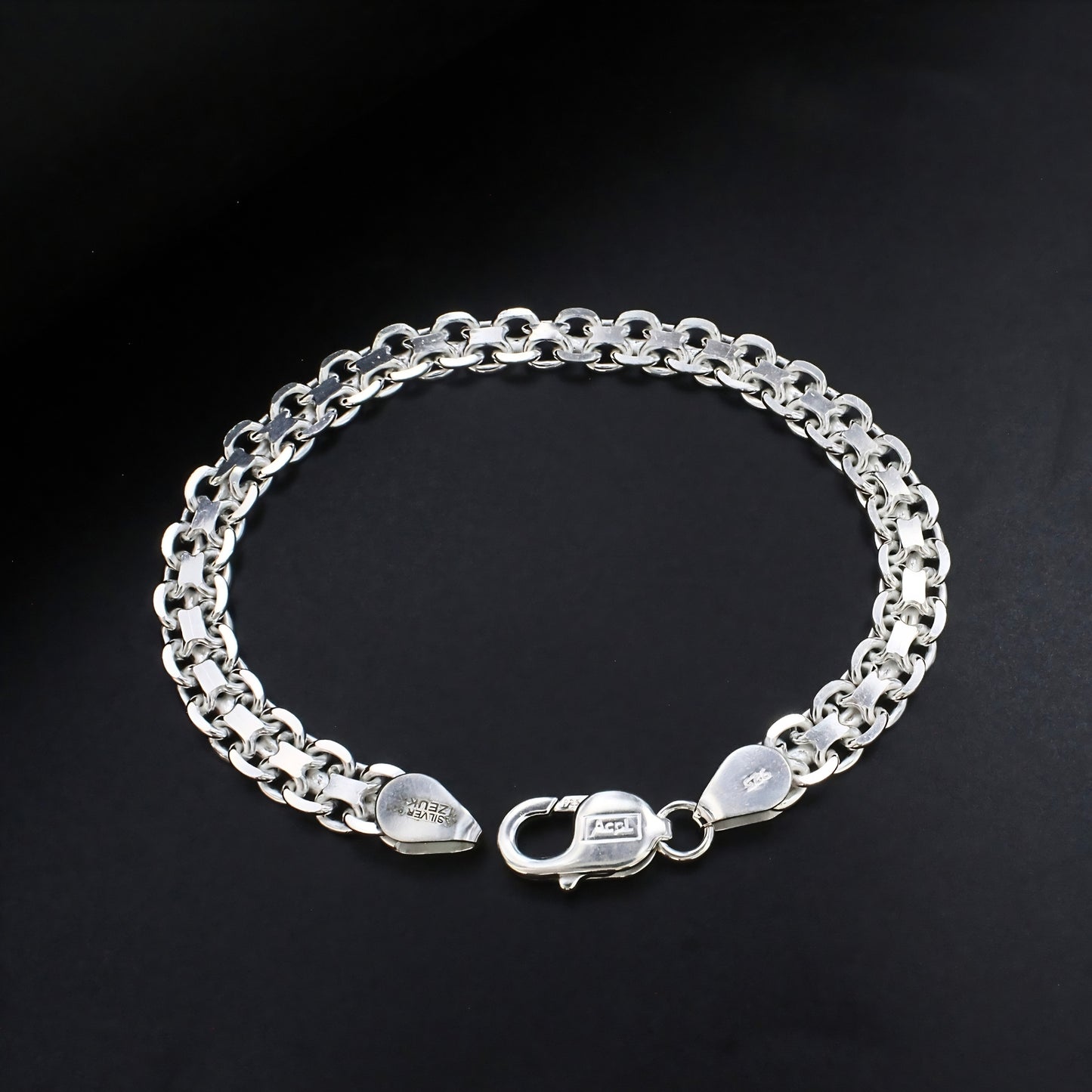 Bold Bismarck Link Chain Bracelet for Men – 925 Silver