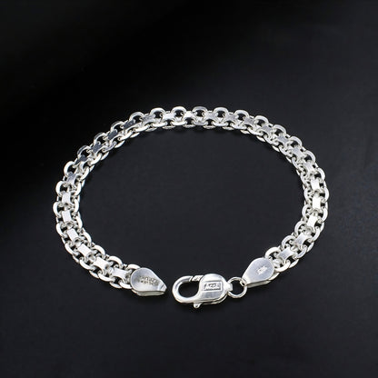 Bold Bismarck Link Chain Bracelet for Men – 925 Silver