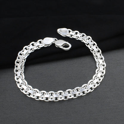 Bold Bismarck Link Chain Bracelet for Men – 925 Silver