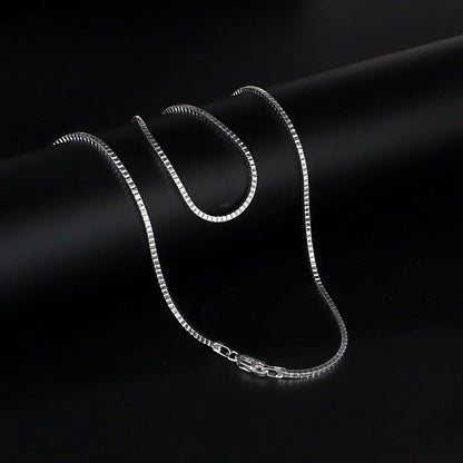 Real 925 Sterling Silver Unisex Neck Chain 18"