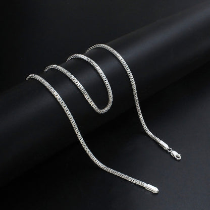 Real 925 Sterling Silver Premium Box Link Neck Chain 20"