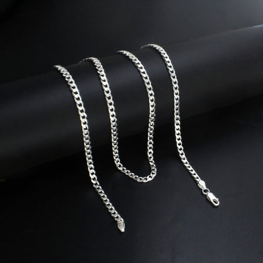 Premium 925 Sterling Silver Cuban Link Chain – 24 Inch Bold Chain