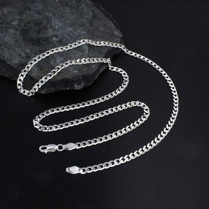 Premium 925 Sterling Silver Cuban Link Chain – 24 Inch Bold Chain