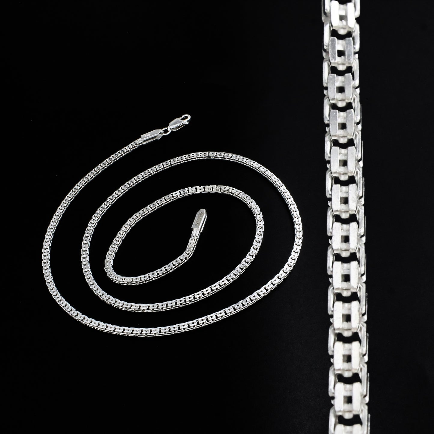 Real 925 Sterling Silver Premium Box Link Neck Chain 20"