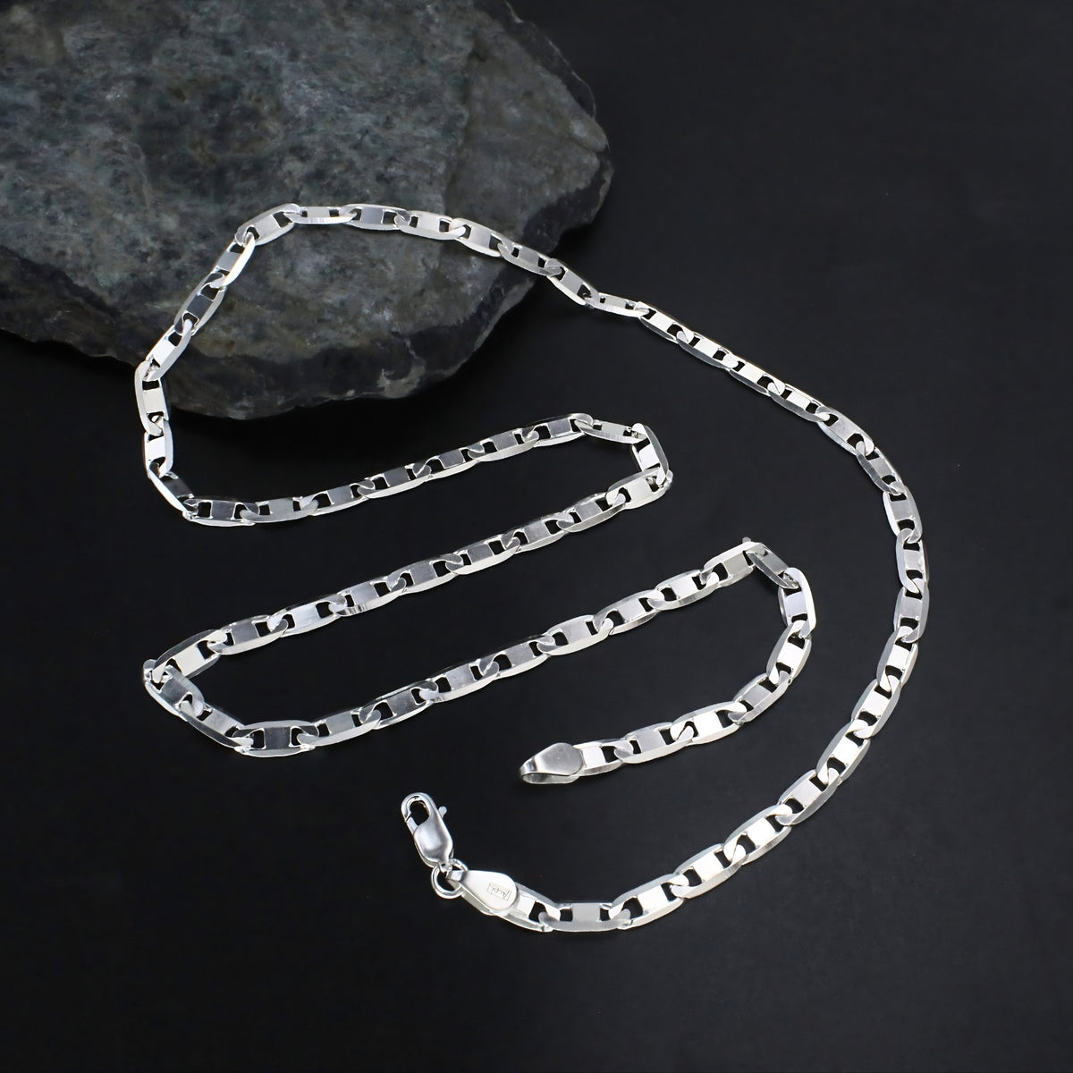 24 Inch 925 Sterling Silver Mariner Classic Chain