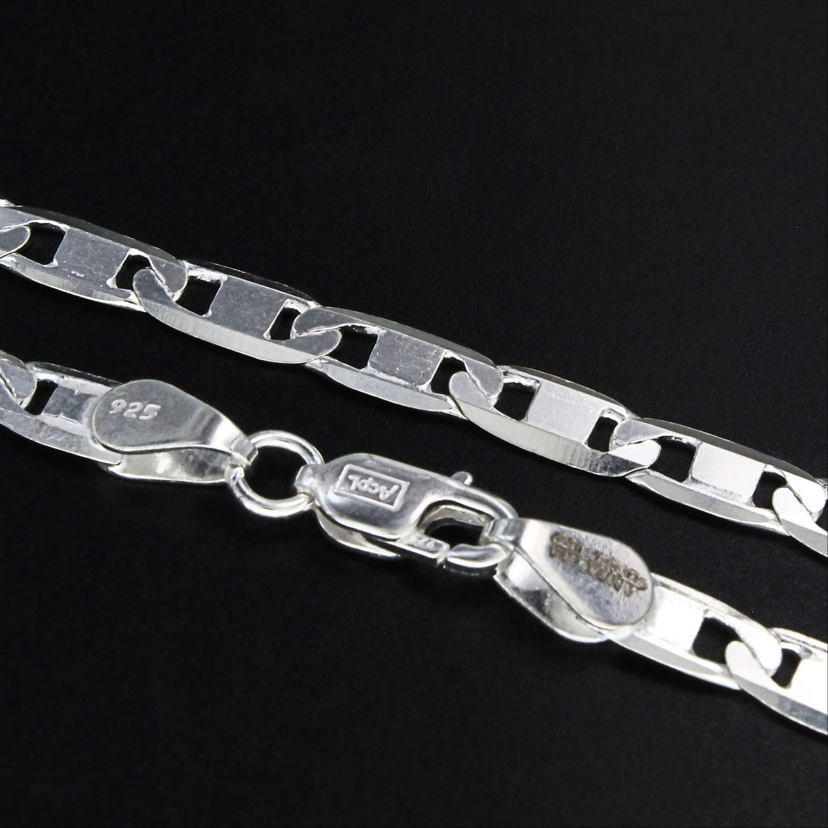 24 Inch 925 Sterling Silver Mariner Classic Chain