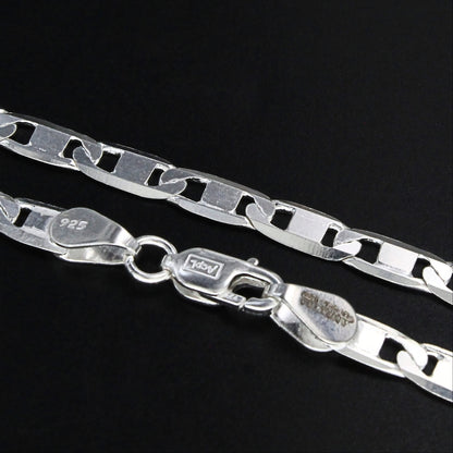 24 Inch 925 Sterling Silver Mariner Classic Chain