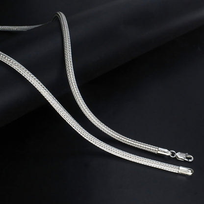 24 Inch Real 925 Silver Snake Bone Chain – Sleek & Stylish Chain Design