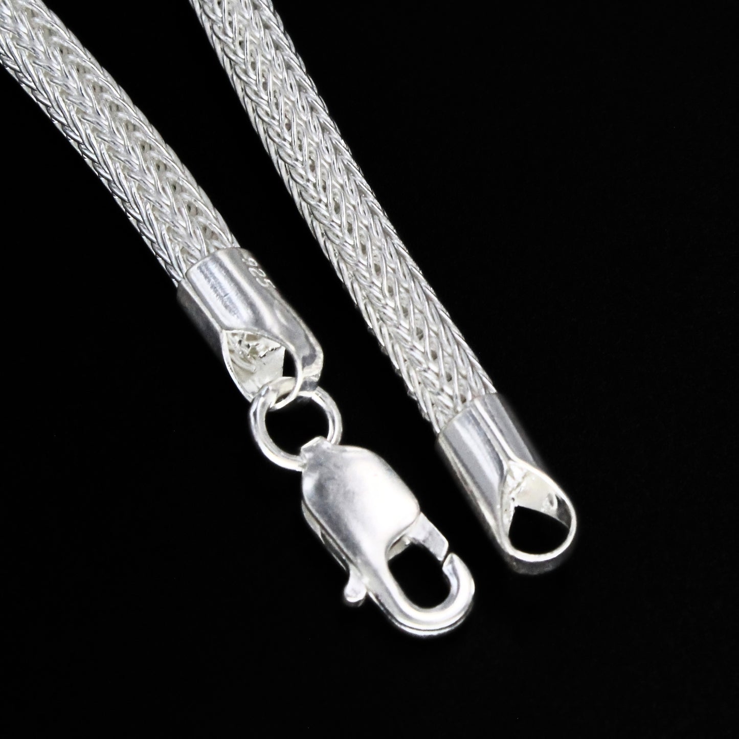 24 Inch Real 925 Silver Snake Bone Chain – Sleek & Stylish Chain Design