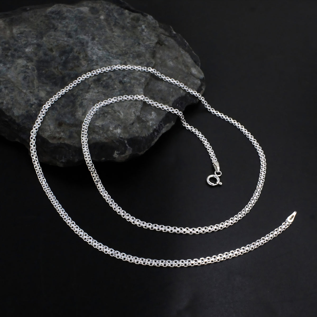 20 Inch Real 925 Silver Bismark Link Chain – Premium Jewelry