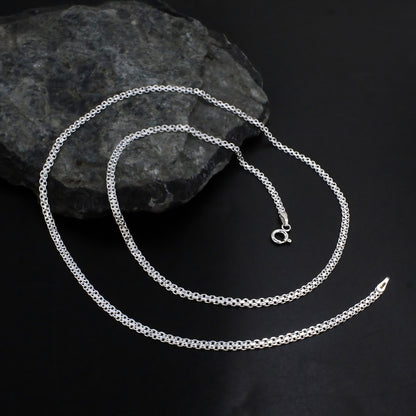 20 Inch Real 925 Silver Bismark Link Chain – Premium Jewelry