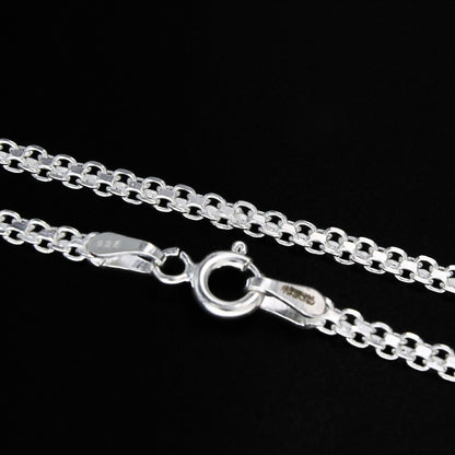 20 Inch Real 925 Silver Bismark Link Chain – Premium Jewelry