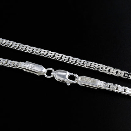 Real 925 Sterling Silver Premium Box Link Neck Chain 20"