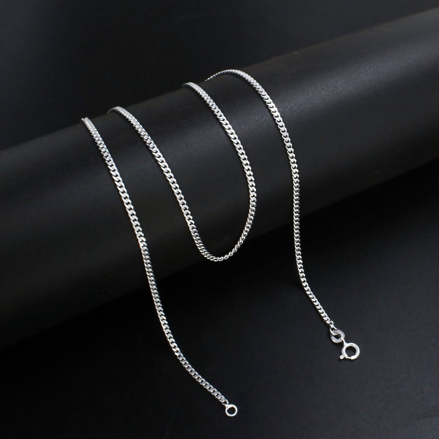 18 Inch Sterling Silver Curb Link Chain – Lightweight & Timeless Jewelry