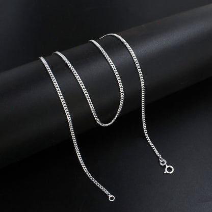 18 Inch Sterling Silver Curb Link Chain – Lightweight & Timeless Jewelry