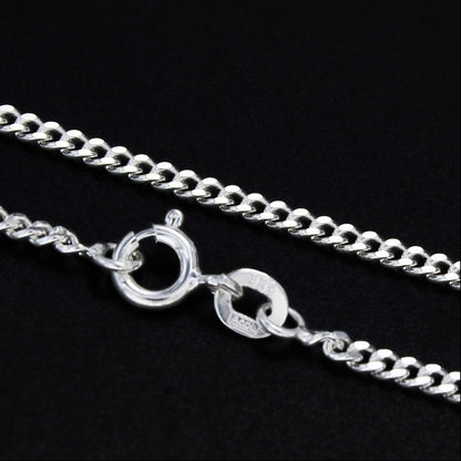 18 Inch Sterling Silver Curb Link Chain – Lightweight & Timeless Jewelry