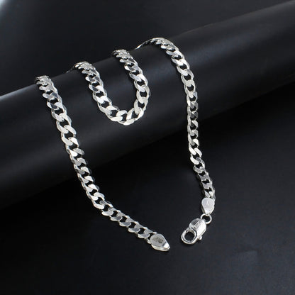 Elegant 925 Silver Curb Link Chain – 20 Inch